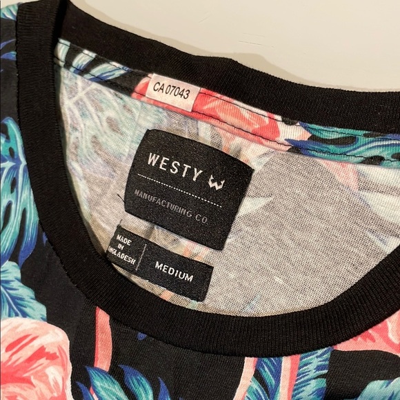 *NEW* Men’s Flamingo Print T-Shirt - Picture 3 of 5